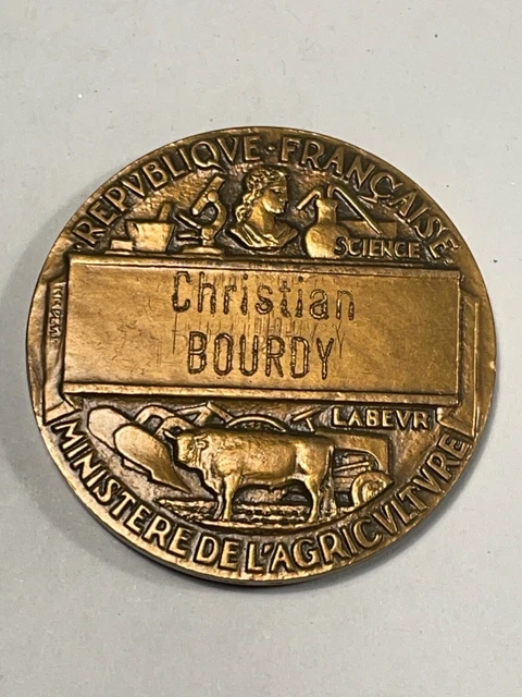 Médaille Ministère De L'Agriculture - Enseignement Agricole 1907 - Bronze