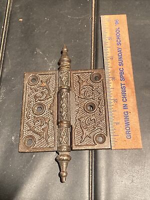 Antique Vintage Door Hardware : single Ornate Hinge 3.5” #2