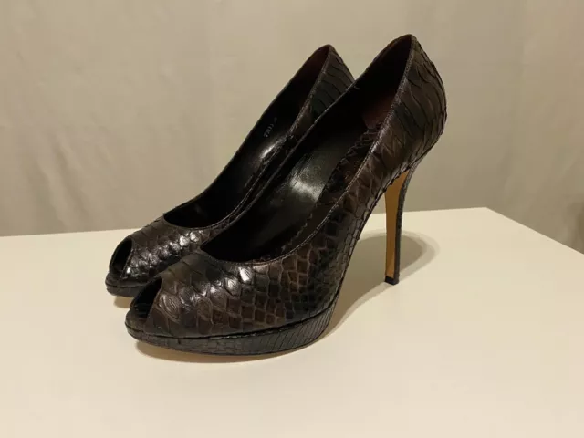 DIOR ORIGINAL PUMPS LUXUS DAMENSCHUHE Gr.40(LP1200€) PYTHONLEDER ITALIEN NEU!