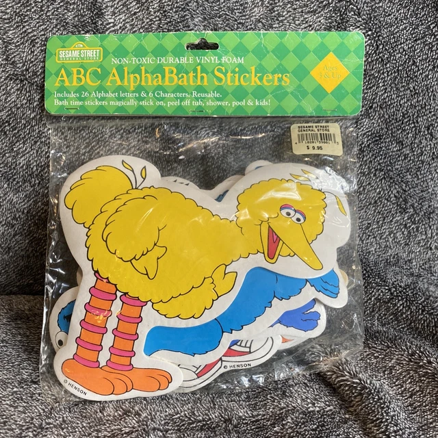 VINTAGE 1994 SESAME street ABC Alphabet stickers Bath Toy £4.73