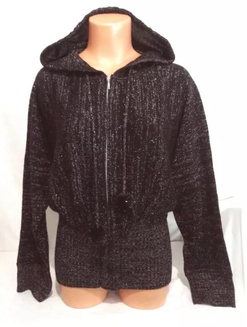 $150 Victorias Secret CASHMERE KISS SHIMMER HOODED ZIP SWEATER NWT XS S 3