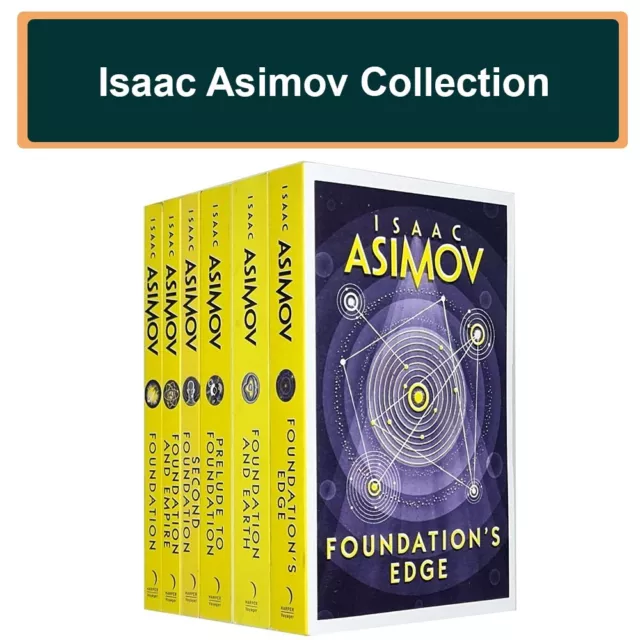 Foundation Series 6 Books Collection Set by Isaac Asimov Prelude, Empire, Earth
