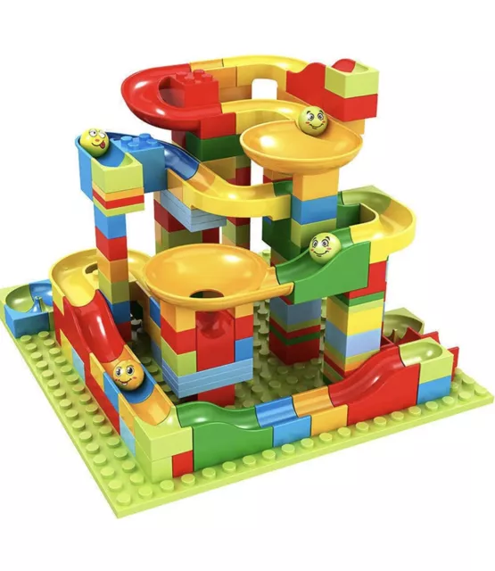 168PCs Marble Run Race Construction Maze Ball Track  Building Block Kids Toy