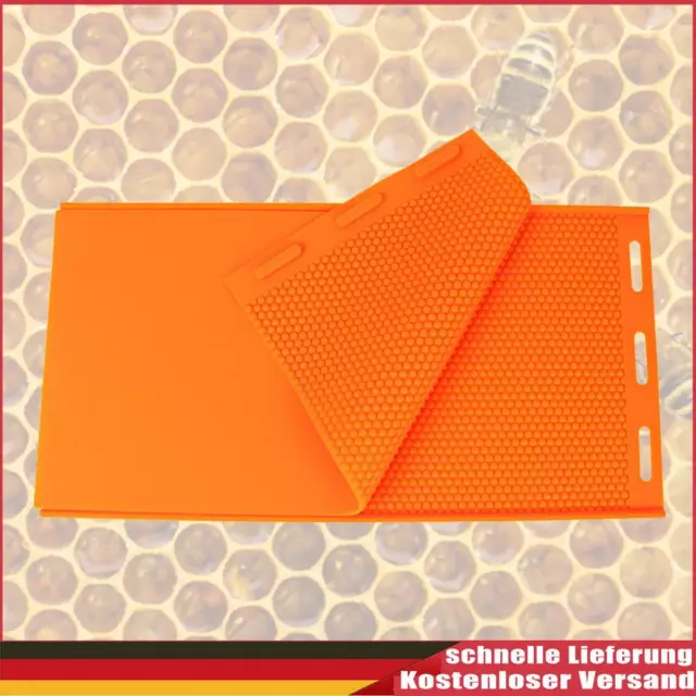 2pcs Beeswax Sheet Mold Silicone Beeswax Mold Soft Beeswax Making Tool (Orange)