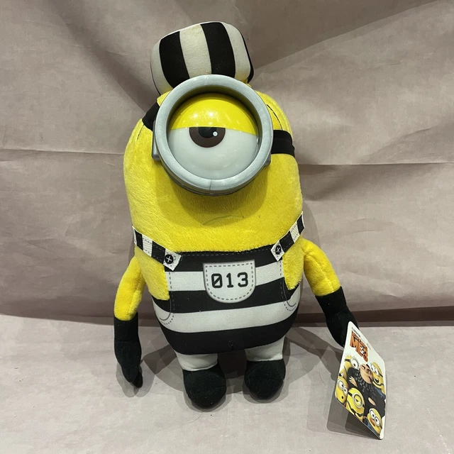 MINIONS DESPICABLE ME 3 Stuart Plush Prison Jail Soft Toy Hard Eye ...