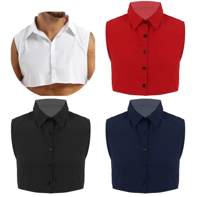 Men's Fashion Fake Collar Detachable Dickey Collar Half Shirts False Collar