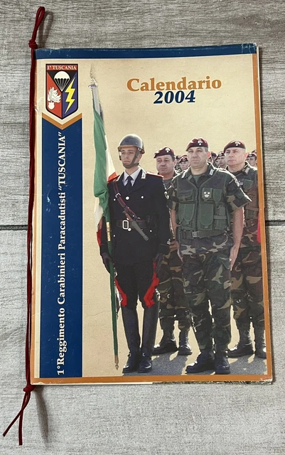 CALENDARIO 1º REGGIMENTO Carabinieri Paracadutisti Tuscania 🇮🇹 2004
