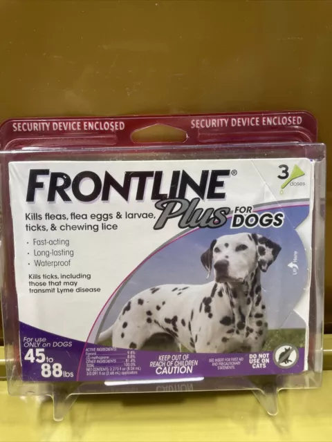 FRONTLINE Plus Flea and Tick Treatment for Large Dogs (45-88 Pounds)