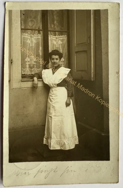 orig. Foto AK Mädchen Frau Berlin Köpenick Beruf Haushälterin 1911