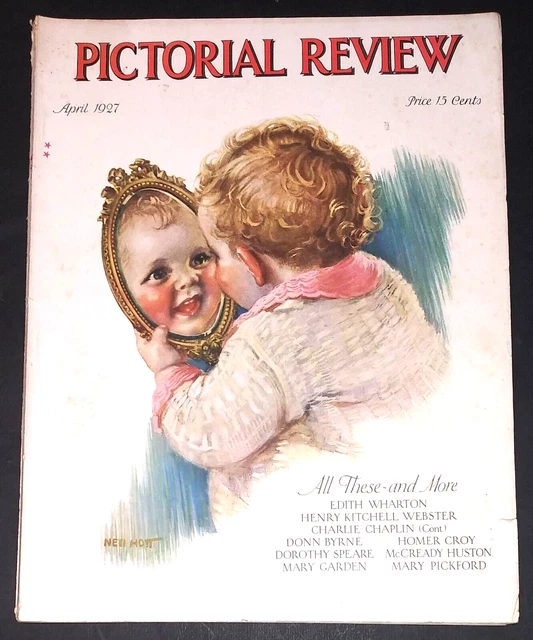 OLD MAGAZINE PICTORIAL REVIEW April 1927 NELL HOTT COVER ART Drayton