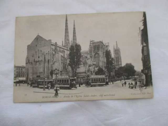 Cpa Dos Vert Gironde 33 Bordeaux Abside De L'eglise Saint Andre Cote Meridional