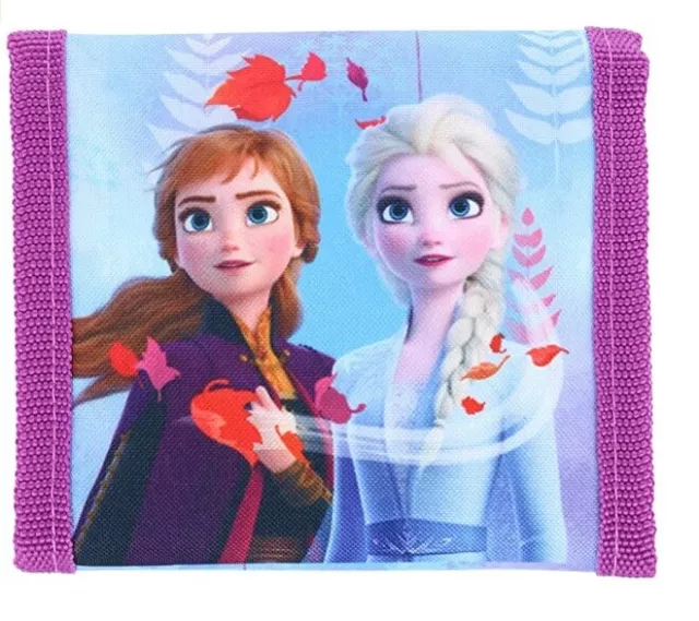 Disney Eiskönigin II Dreifach Faltbare Geldbörse Auszeichnend Anna Und Elsa Lila