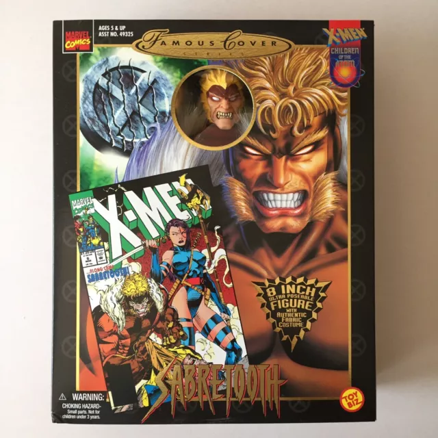 Famous Cover Series Sabretooth X-Men Toy Biz Marvel Comics Action Figure 1999