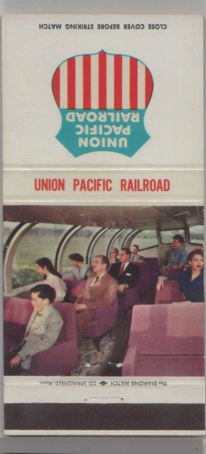 Matchbook Cover - Union Pacific Railroad - UP Domeliners