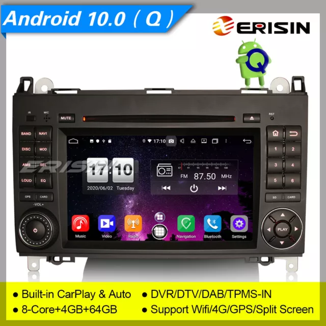 Android 10 PX5 Mercedes Benz A B W169 W245 Viano Vito Autoradio DAB+TPMS BT 8702