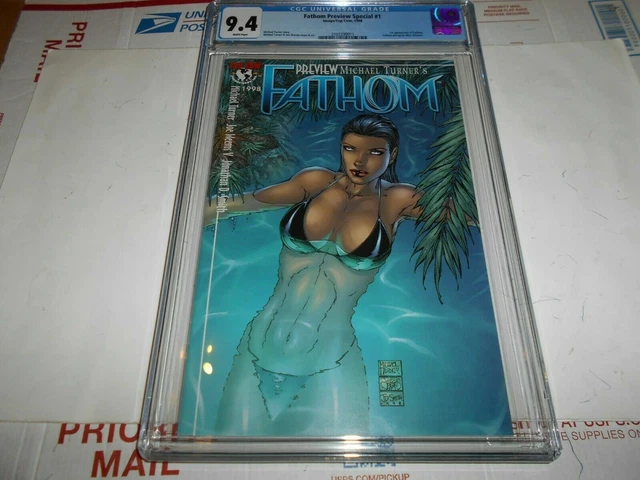 Fathom Preview Special (1998) 1st App of Fathom, Michael Turner Cover CGC 9.4 NM