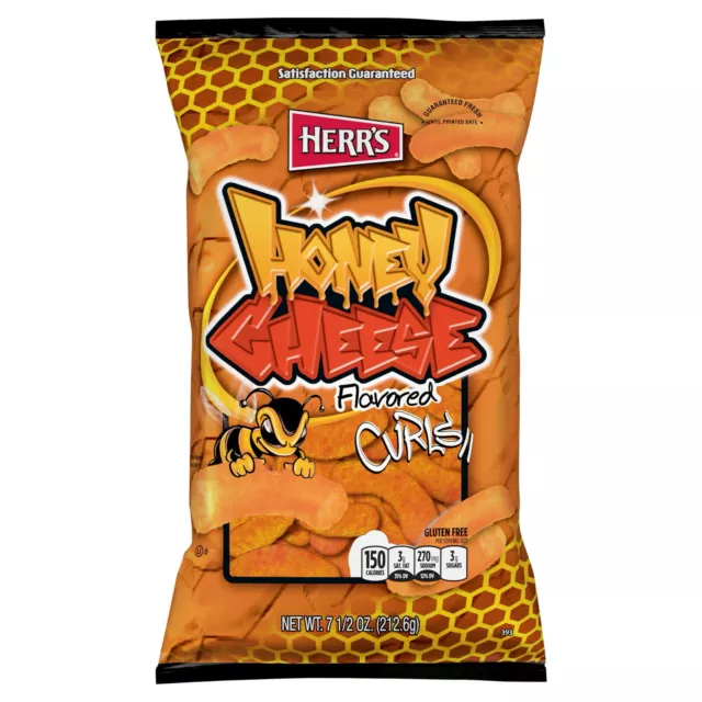 Herr's Honey Flavored Cheese Curls, 3-Pack 7.5 Oz. Bags