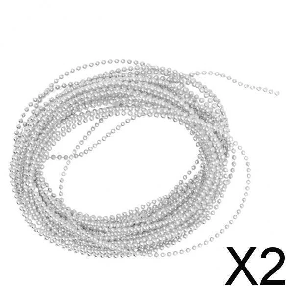 2x 5m Perlengirlanden   Perlengirlande Dekoschnur Perlenkette für DIY