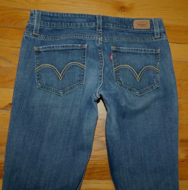 Levis 524 Too Superlow Bootcut Jeans Juniors Sz 7 (31 X 31.5) Stretch Denim