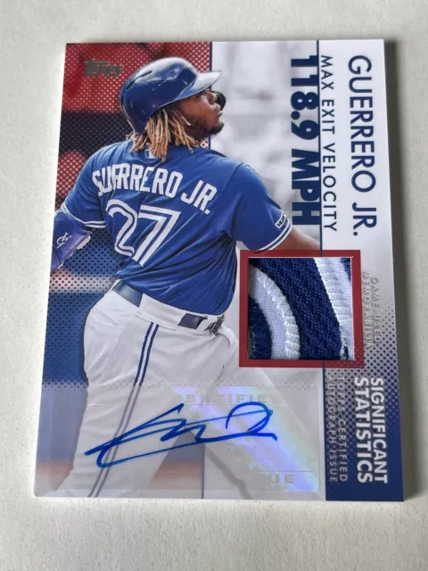 2020 Topps S2 Significant Statistics Red Patch Auto Vladimir Guerrero Jr. 18/25!