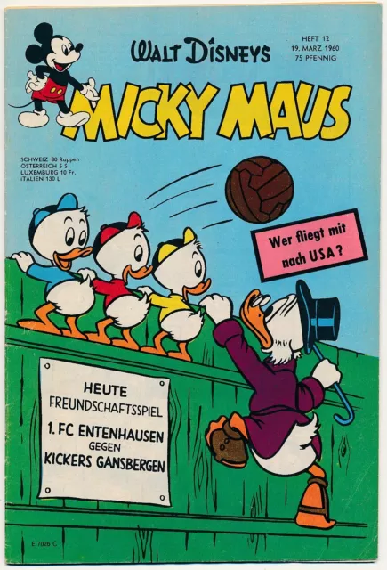 Micky Maus  Heft  12 / 1960  Original Ehapa Verlag
