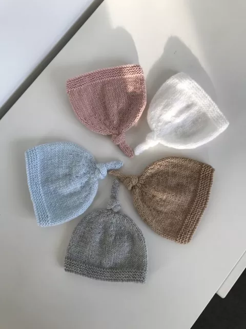 Hand knitted Newborn Hats