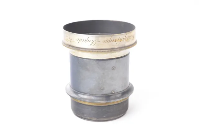 Rare. Lens IN Brass Silver Darlot Hemispherical Fast N°4 F=450mm. #352