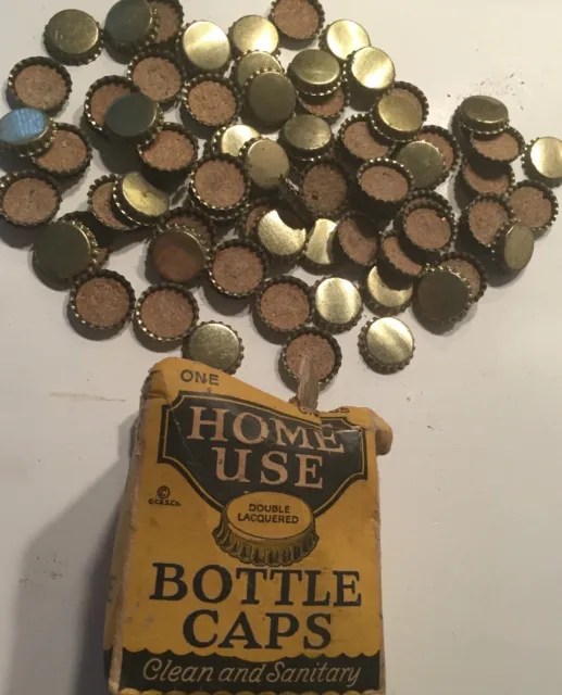 Vnt HOME USE BRAND BOTTLE CAPS CROWN CORK & SEAL CO. BALTIMORE, MD Double Lacque