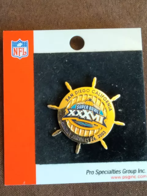 2003 Nfl Football Super Bowl Xxxvii Raiders Vs Buccaneers Collectible Pin Rare