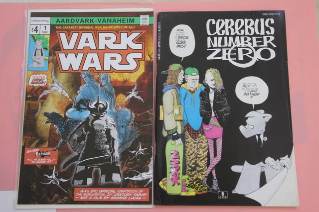 VARK WARS #1 Dave Sim AARDVARK-VANAHEIM COMICS Enter Batvark  +Bonus Cerebus #0