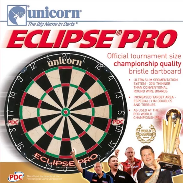 Unicorn Eclipse Pro PDC Bristle Dartboard. Championship Size Quality Dart Board