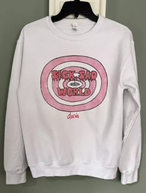 DARIA SICK SAD world Sweater Jumper handmade unique retro MTV