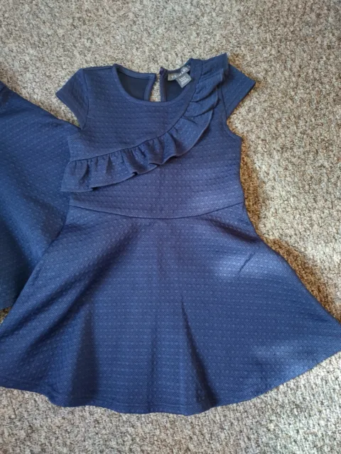 Twin Girls Navy Blue Primark Dresses Bundle 3-4 Years 2