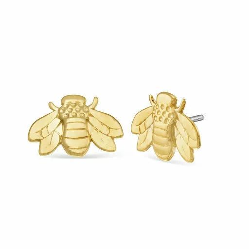 Clou sans fil en or massif bourdonnant abeille 14 carats, piercing, bijoux de corps 2