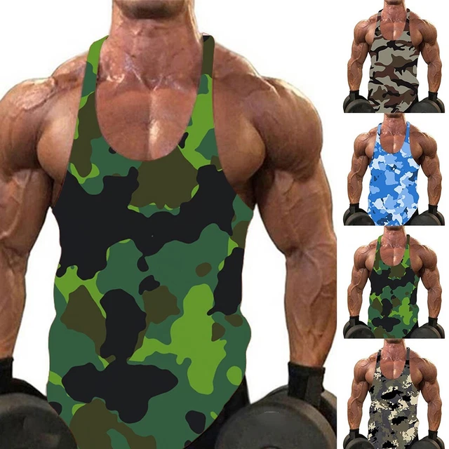 Gilet canotta mimetica da uomo palestra resistente e alla moda perfetto per qual