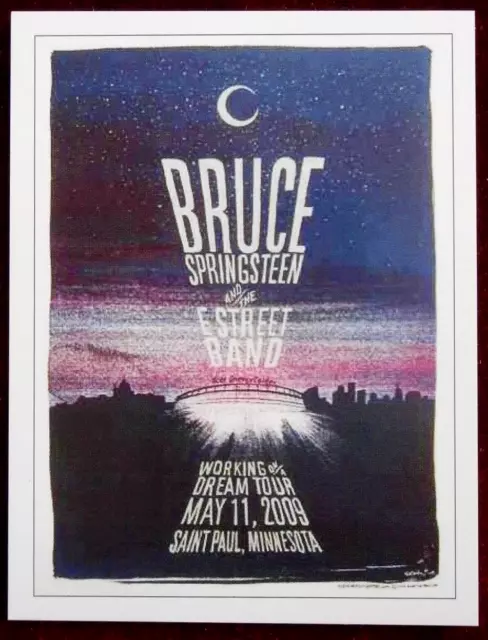 BRUCE SPRINGSTEEN - Trading Card #14 - Working On A Dream Tour Saint Paul 2009