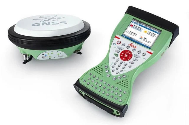 Base Rover Magnetik LEICA GS14 GNSS RTK Base & Rover Receiver Set w/ CS15 Field Controller ...