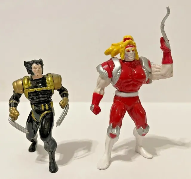 ToyBiz Marvel X-Men Steel Mutants Omega Red & Wolverine Die-Cast Metal 3” Action