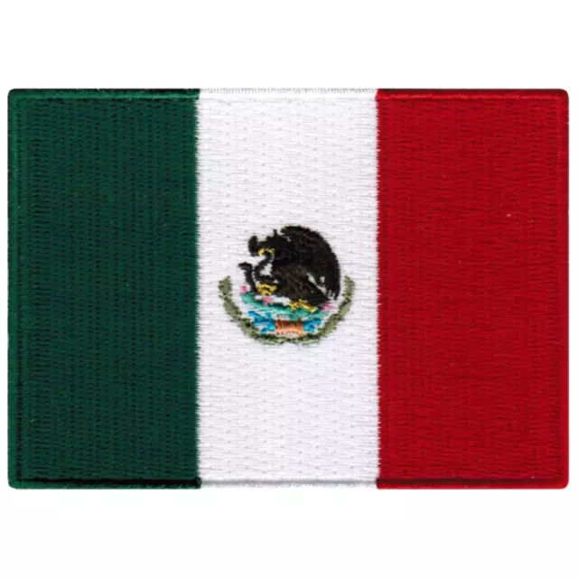 Parche de bandera de México para planchar y coser en ropa, insignia bordada...