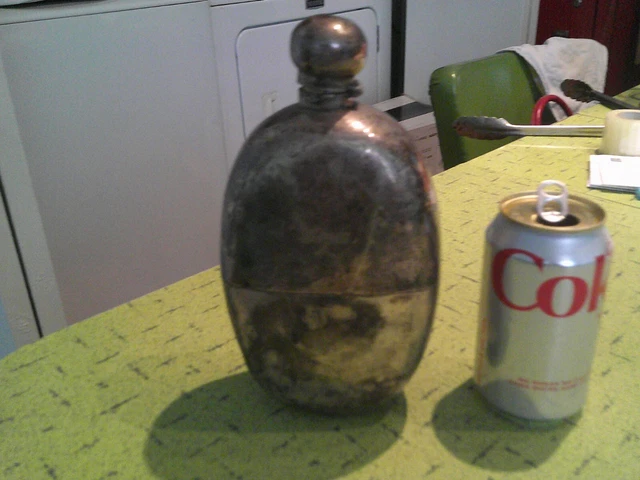 Birks Antique Silverplate Flask-1800S-Lined-Super Item!Great Value!