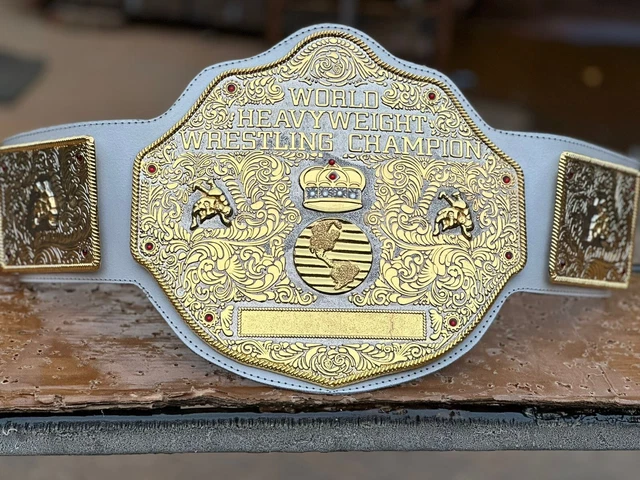 wcw BIG GOLD World Heavyweight Championship Replica Tittle Belt Adult 4MM White