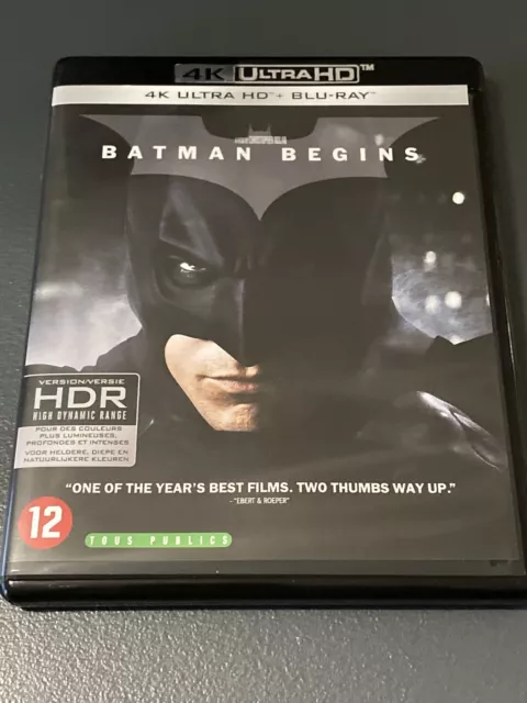 Batman Begins Bluray 4K Ultra Hd + Bluray France