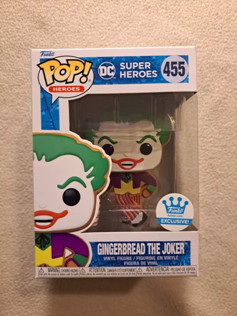 BRAND NEW Funko Pop!  Gingerbread The Joker #455  (Funko Shop Exc.) w/protector