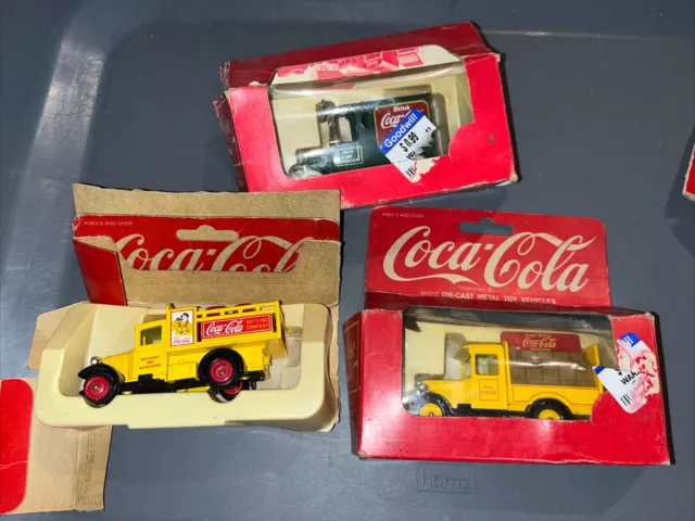 Coca Cola Diecast Delivery Trucks 1979 Lot Of 3