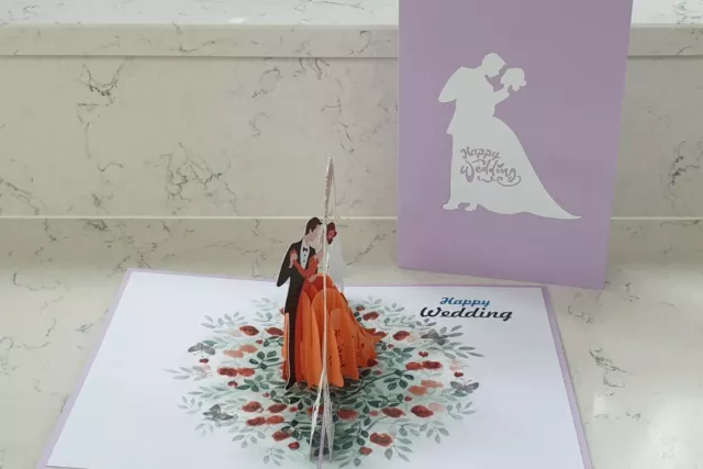 Luxurious 3D Pop Up Wedding Card.