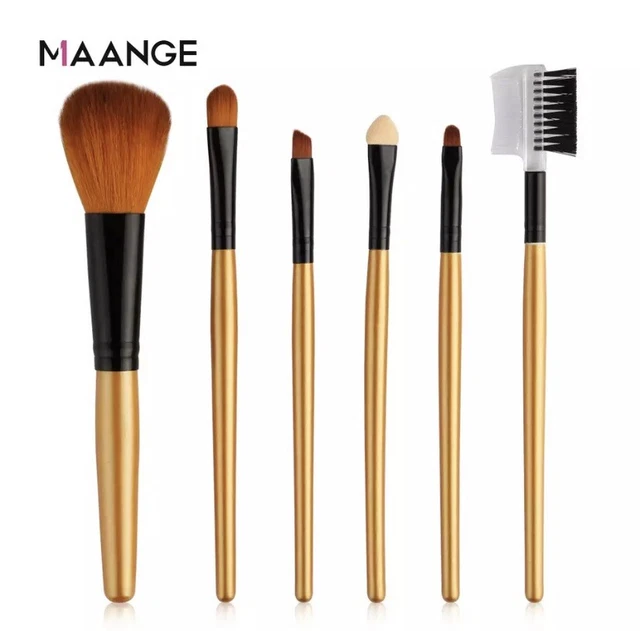 Set 6 Pennelli Per Trucco Cosmetica Make Up Ombretto Fard