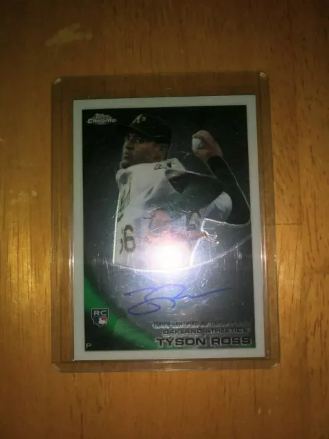 2010 TOPPS CHROME TYSON ROSS ROOKIE CARD RC AUTO GIANTS Athletics