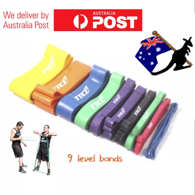 OZ Heavy Duty Strength RESISTANCE POWER BANDS Home Gym Fitness Workout Yoga Loop 2