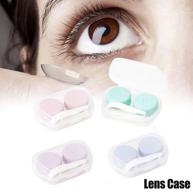 Mini caja de lentes de contacto tamaño bolsillo soporte de almacenamiento contenedor kits de viaje MEJOR