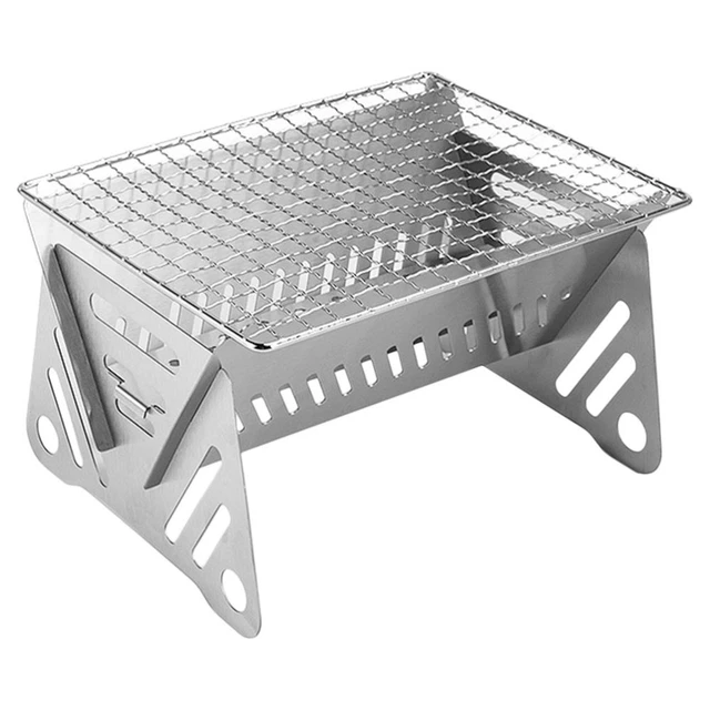 Griglia Pieghevole per Barbecue, Rete per barbecue, Portabile Griglia Barbecue Cestello per
